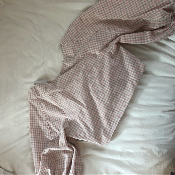 Cinched plaid gingham crop top - Picture 10 of 13